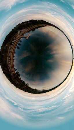 picture of through a fish eye