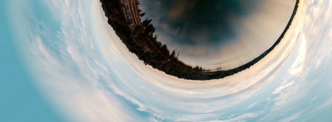 picture of through a fish eye